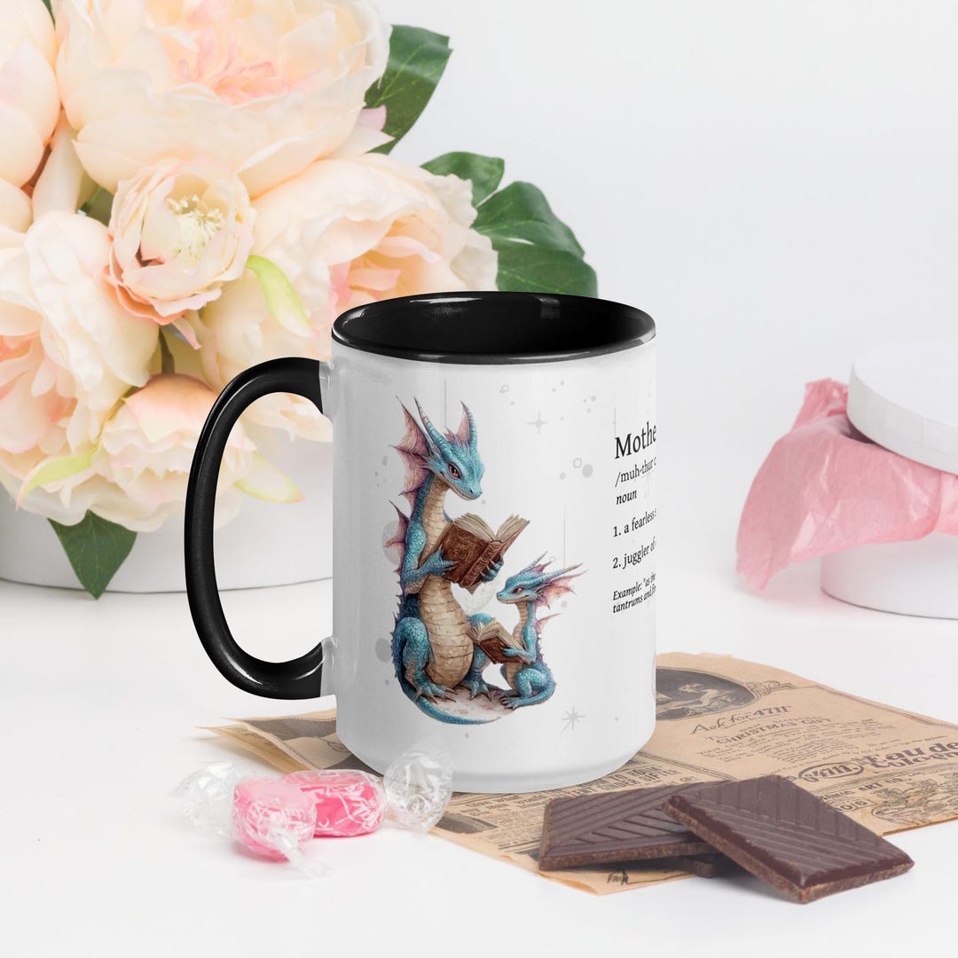 Premium 15oz Mother of a Dragon Coffee Mug, Mother's Day, Fantasy Mug ...