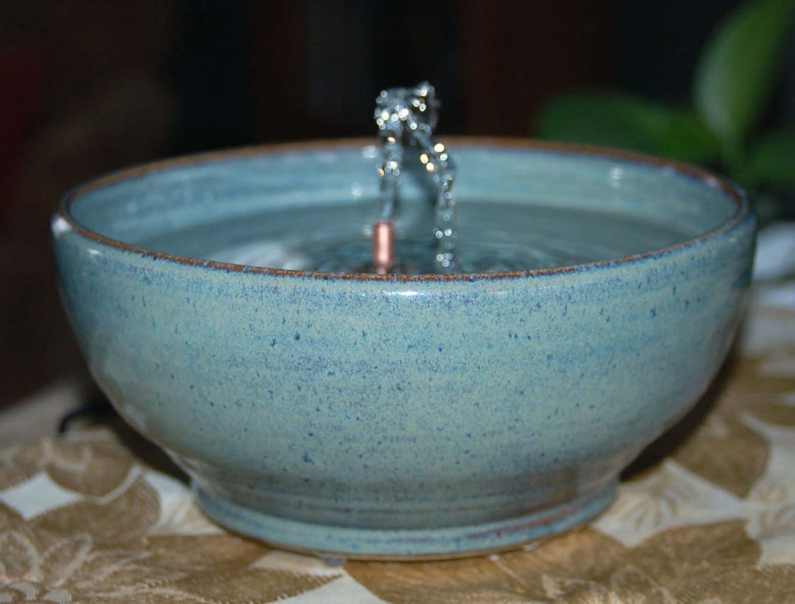 Handmade ceramic cat drinking fountain or tabletop fountain Etsy