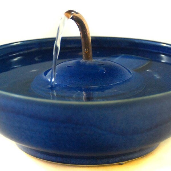 Cat Drinking Fountain "April Serene"