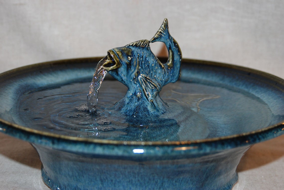 Ceramic Cat Fountain Pet Water Fountain Foodsafe Ceramic Etsy