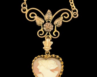 Dainty Gold-Filled Shell Cameo Necklace