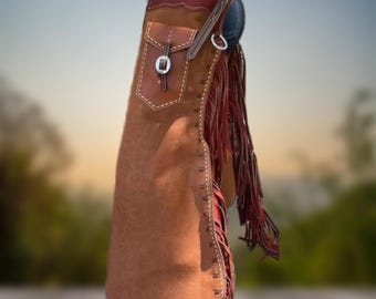 Chaps Western Chinks En Cuir Pour Adulte – Trail Riding (Neuf, Inde)