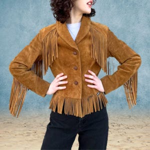 Vintage Suede Fringe Western Jacket: Women's Cowgirl Style - Etsy