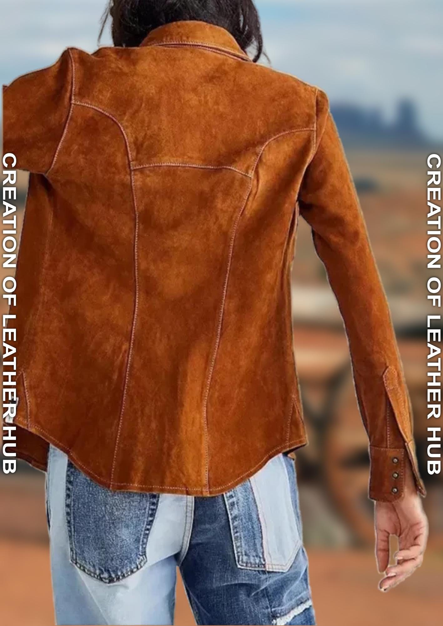 Handmade Southwestern Suede Fringe Jacket: Vintage Western Style