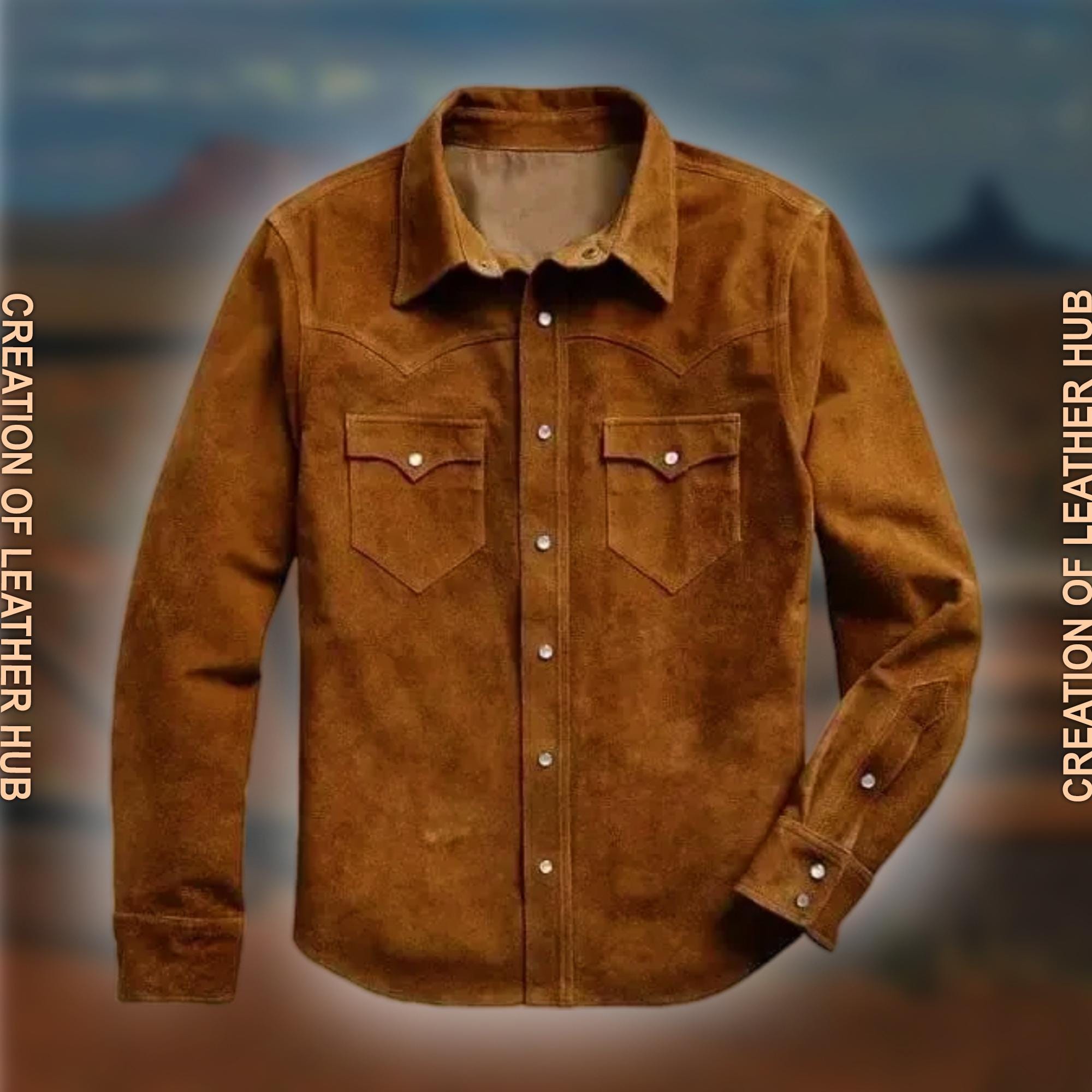 Vintage Dark Brown Suede Shirt - Etsy