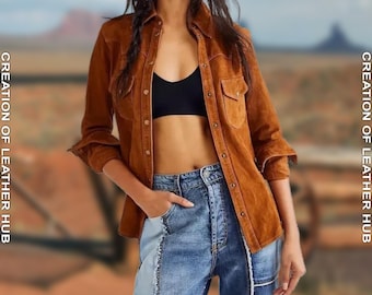 Ręcznie robiona kurtka zamszowa z frędzlami w stylu południowo-zachodnim: styl vintage western