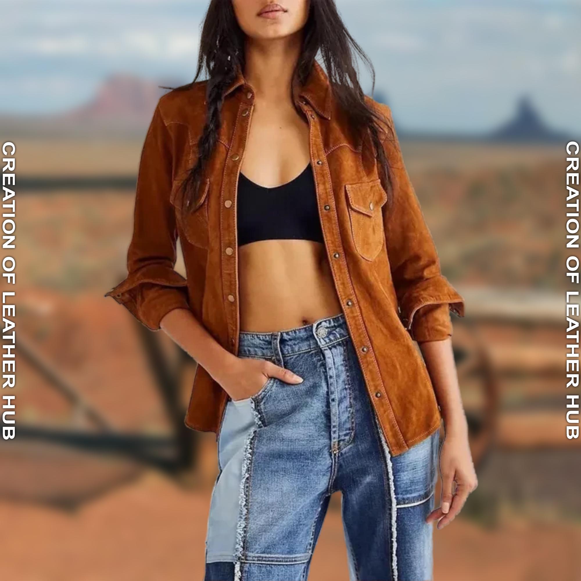 Handmade Southwestern Suede Fringe Jacket: Vintage Western Style
