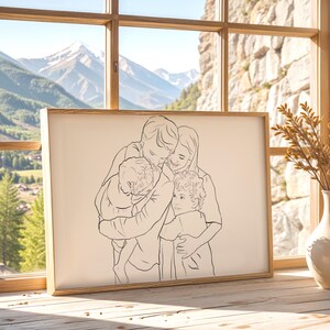 Primo regalo per la festa della mamma Regalo personalizzato per la mamma Regalo di compleanno per figlia e figlio Ritratto personalizzato regalo per la stampa della neomamma