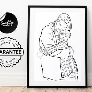 Disegno personalizzato da foto Primo regalo di anniversario per il fidanzato Regalo unico per il marito per lui regalo sentimentale personalizzato