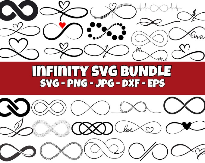 Infinity Symbol SVG, Infinity PNG Bundle, Infinity Clipart, Infinity ...