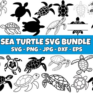 Sea Turtle svg Bundle, Tortoise svg, Sea Turtle Clipart, Turtle Cricut File, Sea Turtle Cut File, Floral Turtle svg, Instant Download