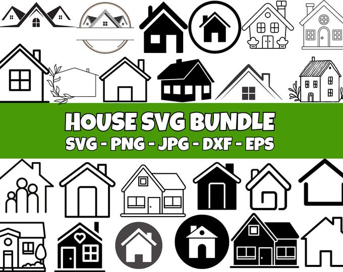 House SVG Bundle | House Clipart | House Png | House Vector | House ...