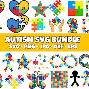 Autism svg, Austism Awareness svg Bundle, Austism svg, Austism Awareness png, Puzzle svg, Puzzle Piece svg, Austism Clipart, Ribbon svg