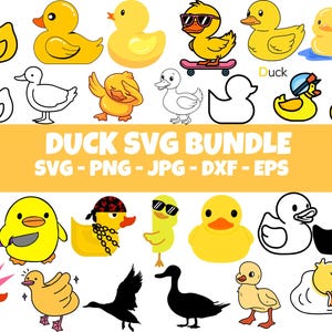 Duck Svg Bundle, Rubber Ducky Svg, Rubber Duck Svg, Duck Clipart, Duck Cut File, Duck Png, Rubber Duck Clipart, Yellow Duck Svg, Svg