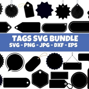 Tag SVG, Tags SVG Bundle, Tags Template, DXF, Label, Cloth, Gift, Custom, gift bag Tags Template, Cut File Label Svg