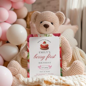 Faire-part 1er anniversaire | Premier anniversaire de la baie | Premier anniversaire de bébé | 1er anniversaire de baies | Faire-part premier anniversaire | Cartes d'étape