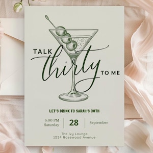 Dirty Thirty Birthday Invitation: Editable Canva Template (Digital Download)