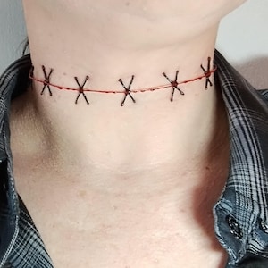 Bloody Stitched Decapitated Necklace