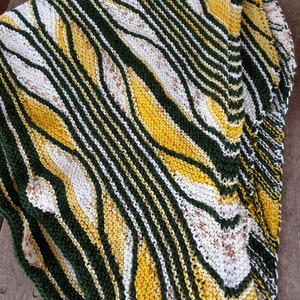 Hand Knit Ladies Butterfly Design Shawl