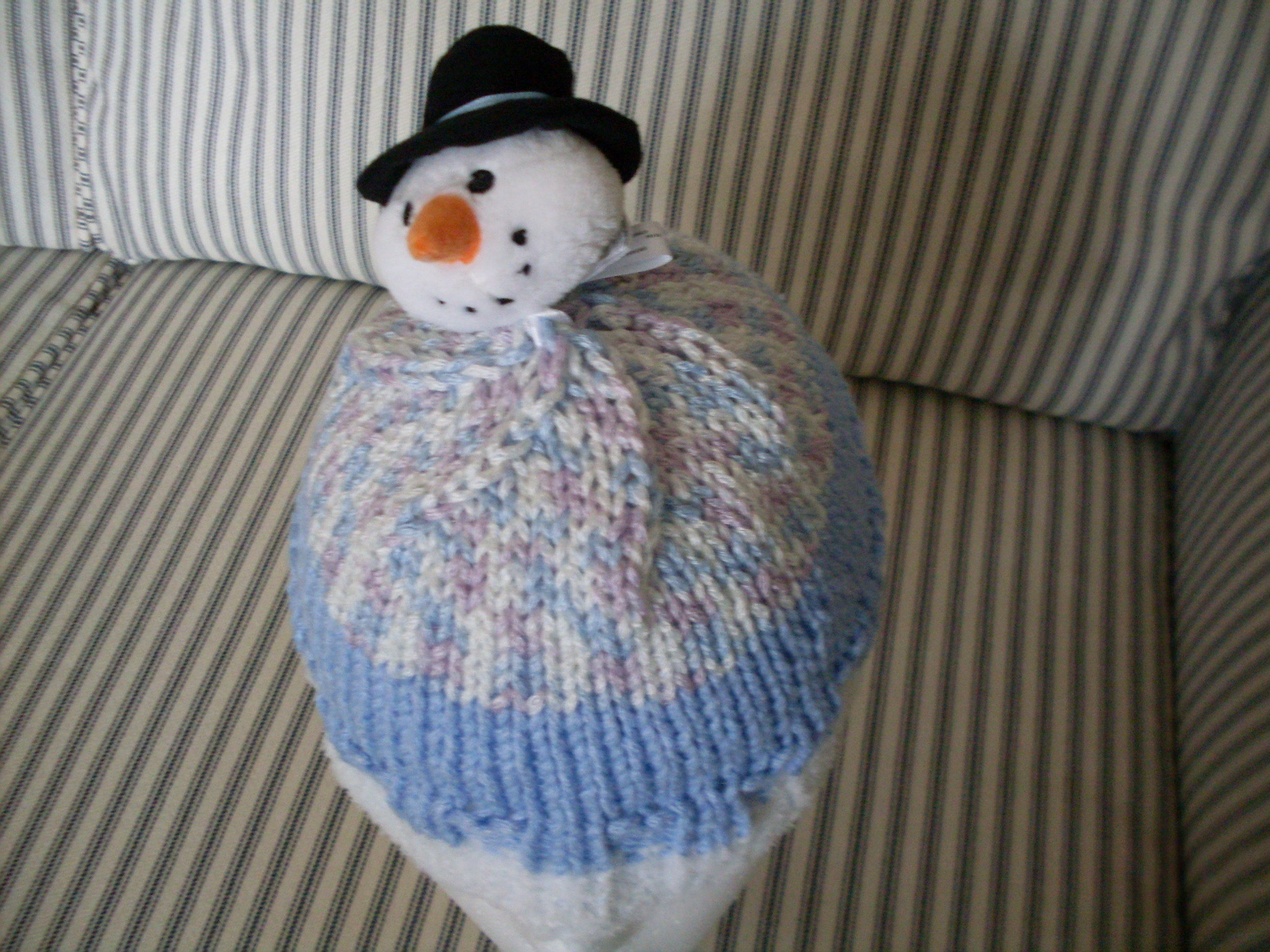snowman knit hat pattern