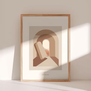Poster di Pasqua Cristiana, Arte della Resurrezione di Pasqua, Stampa della Tomba Vuota di Gesù, Poster da Parete Religioso, Arte di Gesù Risorto, Stampabile di Pasqua