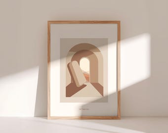 Jesus Resurrection Art: Christian Easter Poster (Digital Download)