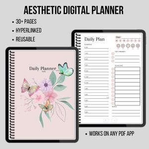 Undated Digital Planner | Hyperlinked PDF for iPad & GoodNotes | Minimalist