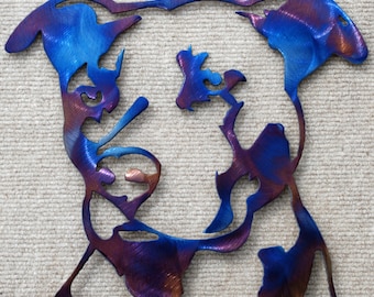 Pitbull Metal Art - 10"