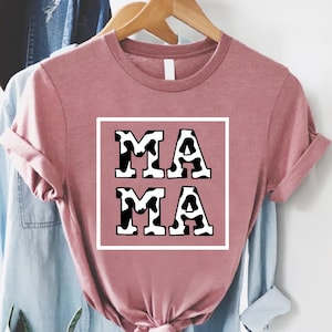 Leopard Mama Shirt, Mother&#39;s Day Gift, Womens Leopard Mom Shirt, Mama Script Shirt, Mom Gift, Motherhood T-Shirt, Women&#39;s Tee, Mama Life Tee
