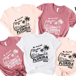 Christmas In Florida 2026,Christmas Vacation Shirts,Christmas Cruise Beach Tshirt,Christmas in Florida Tee, Family Matching Christmas Shirt