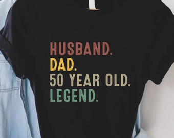 50th Birthday Shirt, Fifty Years Old Gift, Husband 50th Birthday T-Shirt, Born in 1976 Tee, 50 Bday  Men Gifts, 50 Year Old Legend Men Shirt