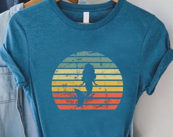 Retro Mermaid Shirt,Mermaid Gift For Her,Vintage Mermaid Tshirt,Mermaid Party Shirts,Mermaid Lover Gift,Girls Mermaid Shirt,Mermaid Birthday