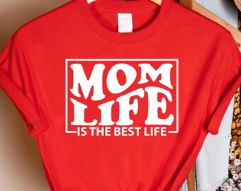 Mom Life Is The Best Life Shirt Retro Groovy Motherhood Aesthetic Gift