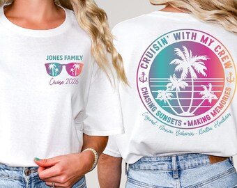 Custom Family Cruise 2026 Shirt, Personalized Tropical Vacation Gift