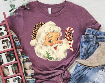 Christmas Santa Shirt,Retro Santa Tshirt,Gift For Christmas,Retro Christmas Gift,Vintage Santa Claus T-shirts,Classic Christmas Santa Shirt