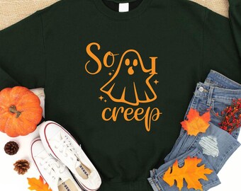 Ghost Sweatshirt, So I Creep Sweatshirt, Funny Halloween Crewneck, Fall Sweatshirt, Halloween Ghost Shirt, Spooky Sweatshirt, Halloween Gift