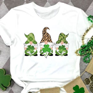 St. Patrick&#39;s Day Gnomes Shirt,St. Patricks Day Shirt,Shamrock Lucky Tshirt,Lucky Gnomies Tee,Saint Patricks Day Shirt,Lucky Irish Gnomes