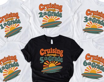 Cruising Through School Shirt, Retro Back To School Student Tee