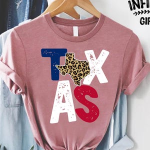 Leopard Map Texas Shirt,Texas Gift for Her, Texas Women&#39;s Shirt, Texas Map Shirt, Gift for Texas Lovers, Texas pride Tshirt, Texas State Tee