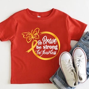 Childhood Cancer T-Shirt,Kids Cancer Awareness Shirt,Pediatric Cancer Gift,Cancer Patient Shirt, Gold Ribbon Tee, Kid Cancer Support Tshirts