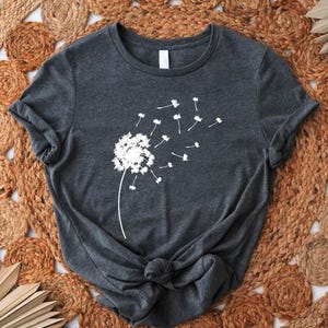 Dandelion Shirt,Inspirational Tshirt,Windflower Tee,Meditation Gift,Yoga T shirt, Boho Windflower Shirt, Dandelion Shirt Women, Blossoms Tee