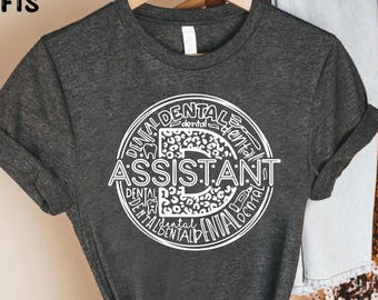 Dental Assistant Gift, Leopard Print Dental Shirt, Dental Office Tee