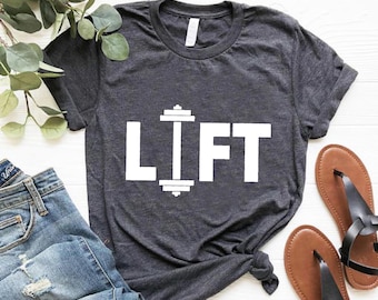 Gym Shirt,Lifting Gifts,Workout Shirt,Weightlifting Shirt Men and Women,Gym Motivation Shirts,Fitness Shirt,Sport Lover Gift,Weight Lifting