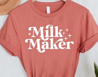 Milk Maker Breastfeeding Shirt Retro Groovy Nursing Mama Postpartum Gift