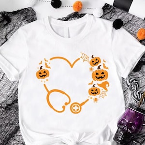 Halloween Nurse Shirt,Halloween Nursing Shirt,Halloween Gift For Nurse,Pumpkin Nurse Shirt,Spooky Nurse Shirt, Nursing Tee,Pumpkin Season