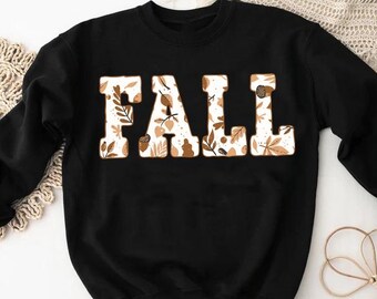 Fall Sweatshirt, Fall Leaves Sweatshirt, Fall Crewneck, Autumn Sweatshirt, Thanksgiving Gift, Womens Fall Sweatshirt, Halloween Sweatshirt