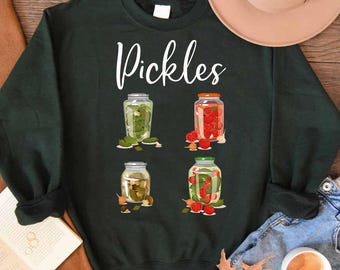 Canned Pickles Sweatshirt,Canning Season Sweatshirt,Pickle Gifts,Pickle Lovers Sweater,Pickle Crewneck Sweatshirt,Pickle Unisex Sweatshirt