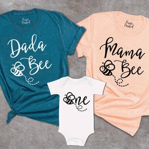 Birthday Bee Shirt,Matching Family Birthday Tee,Bee 1st Birthday Shirts,Dada Bee Mama Bee Tee,Bee Day First Birthday, Birthday Girl Bee One