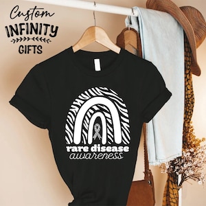 Rare Disease Awareness Shirt,Rare Disease Tshirt,Rare Disease Day Shirt,Rare Disease Awareness Gift,Chronic Illness Support Tee,Zebra Ribbon