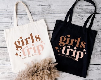Girls Weekend Tote Bag, Tote Bag For Girls, Girls Trip Tote Bag, Girls Travel Bag, Girls Vacation Tote, Gift For Friends, Road Trip Tote Bag